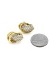 Jose Hess Diamond Cluster Gold Earrings
